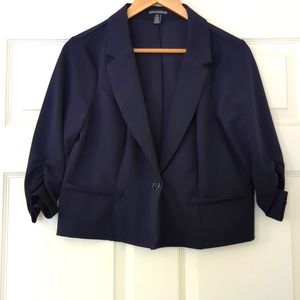 (5 for $20) Cropped Navy Blue Blazer